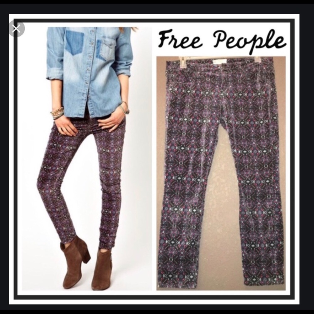 Free People Kaleidoscope Velvet Pants